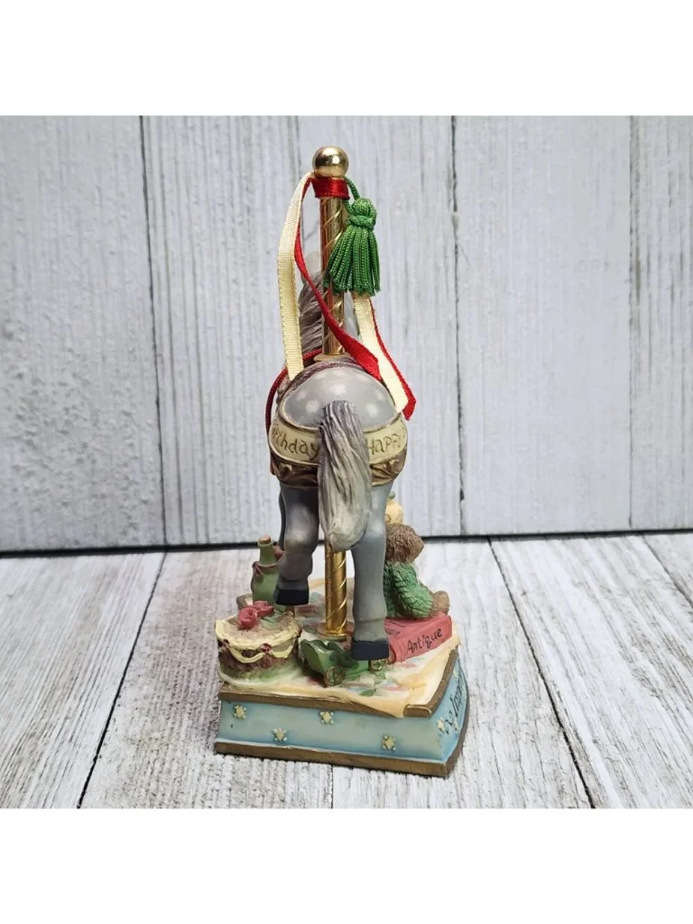 Vintage Enesco Heritage House Carousel Horse Statue 1999 Country Fair Collection